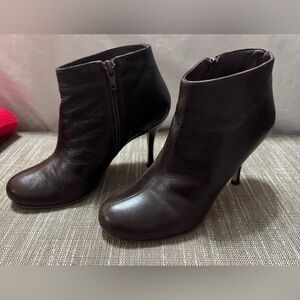 Barney’s NY Short Brown Leather Ankle Boots Size 36.5